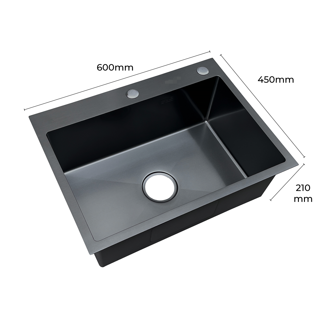 Stainless Steel Handmade Single Bowl Sink with drainer