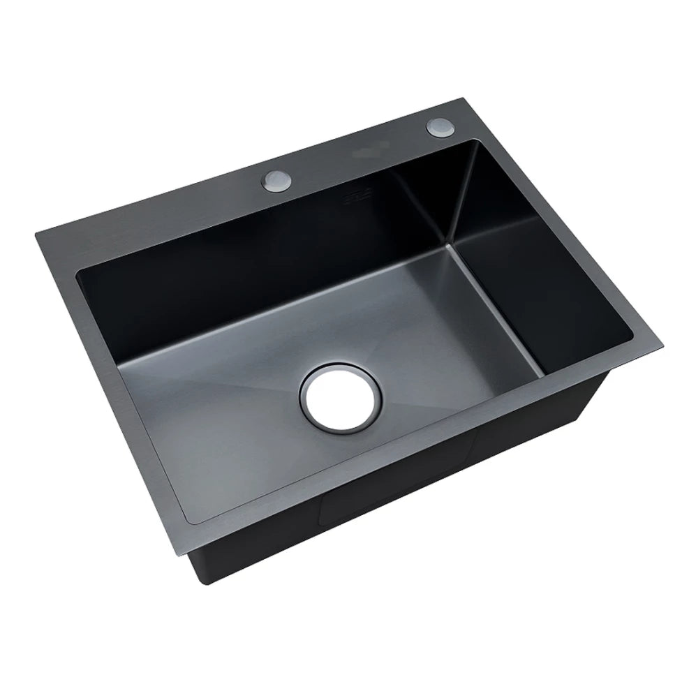 Stainless Steel Handmade Single Bowl Sink with drainer
