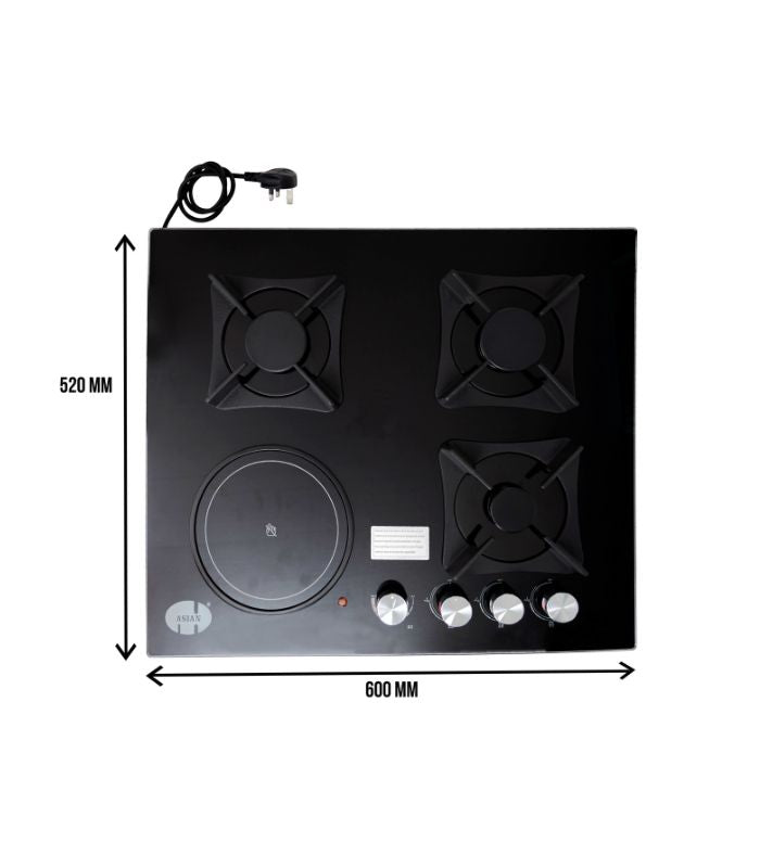 3 burner + hotplate