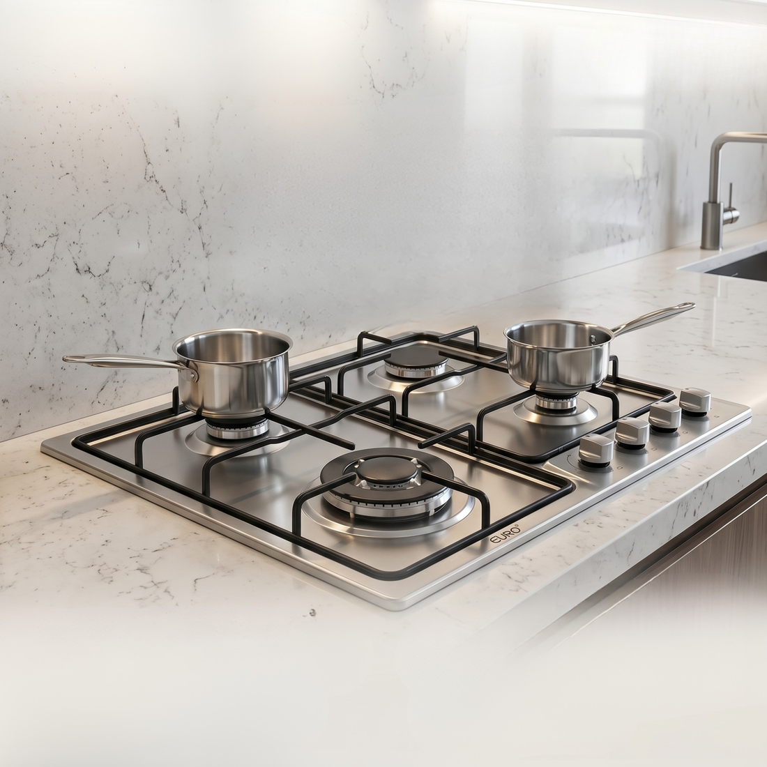 Euro 60cm 4 Burner SS Gas Cooker H59-4012