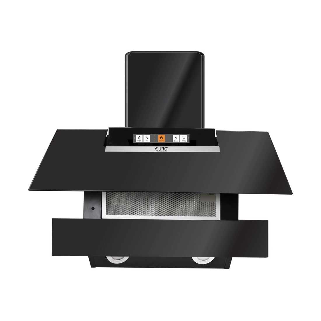 Euro 60cm Black Range Hood with Motion & Touch Control