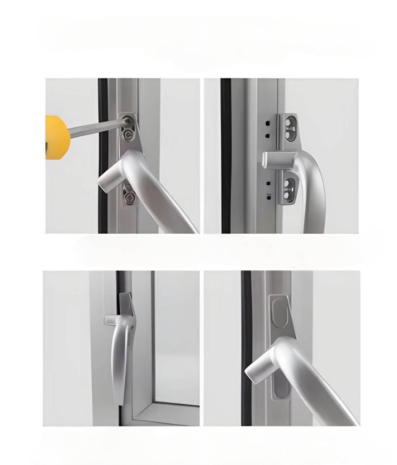 White Stainless Steel Window Handle