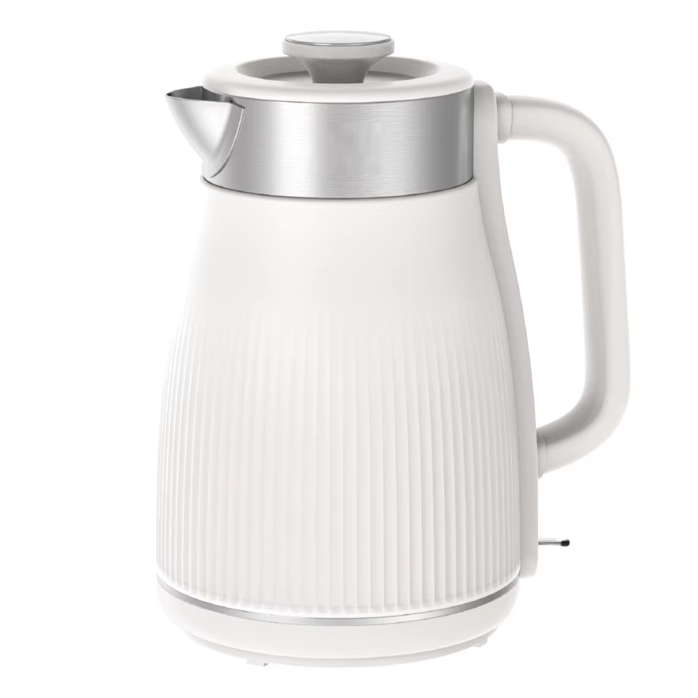A white Yousdas electric kettle with a capacity of 1.8L, featuring a stainless steel lid and handle.