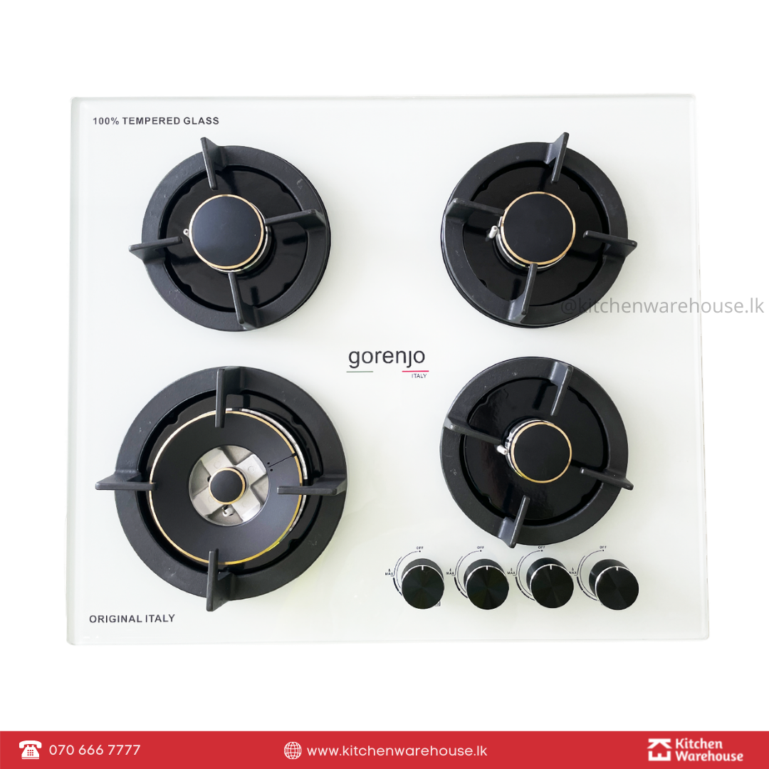 Gorenjo 60cm 4 Burner Gas Cooker Glasstop