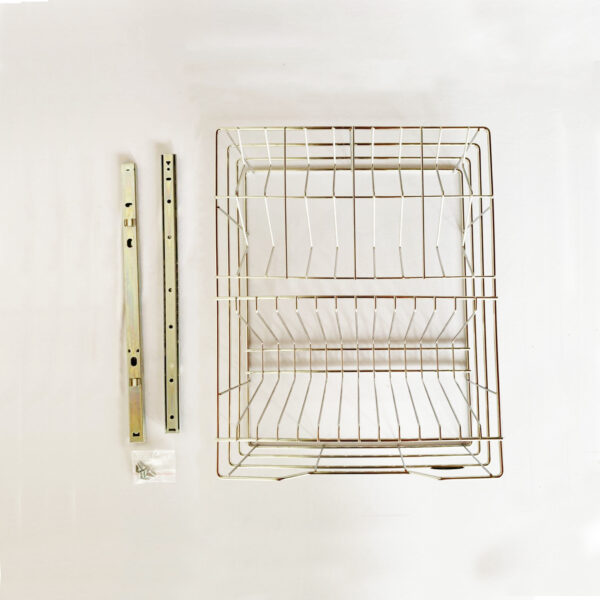 Convenient GoBest Cup & Saucer Pull-Out Wire Baskets - Sizes: 12'', 14'', 16'', 18
