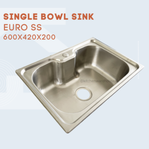 Euro 60 x 42 Single Bowl Sink - Modern Kitchen Fixture