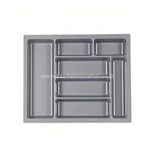 Custom Fit Cutlery Tray Grey - Neatly Organize Your Kitchen Drawers